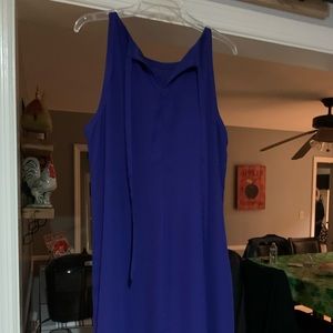 Sleeveless purple cocktail dress